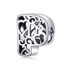 Talisman din argint In Love with Letter P-Talismane >> Talismane din Argint (toate)