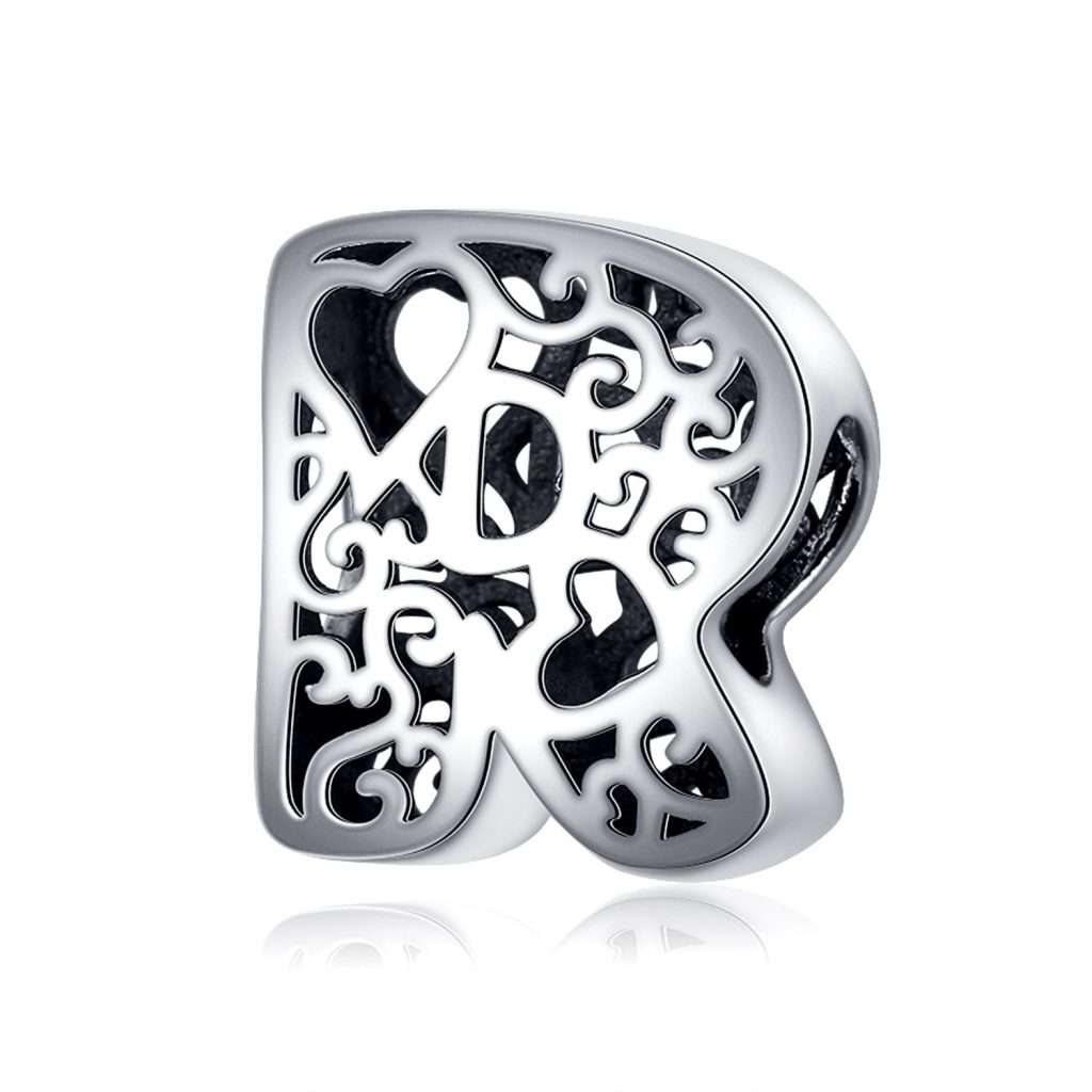 Talisman din argint In Love with Letter R-Talismane >> Talismane din Argint (toate)