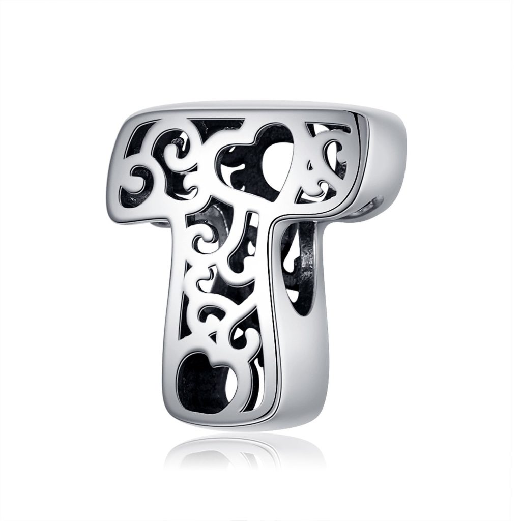 Talisman din argint In Love with Letter T-Talismane >> Talismane din Argint (toate)