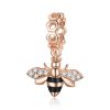 Talisman din argint Rose Gold Bee-Talismane