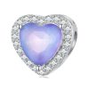 Talisman din argint Shiny Purple Heart-Talismane >> Talismane din Argint (toate)
