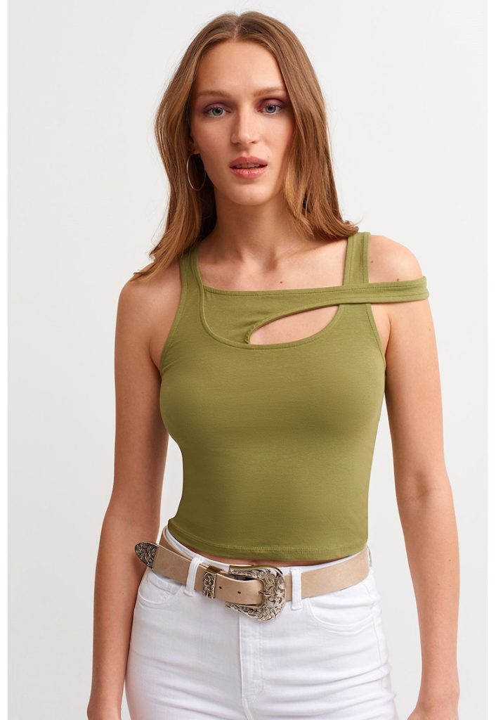 Top crop cu decupaje-FEMEI-