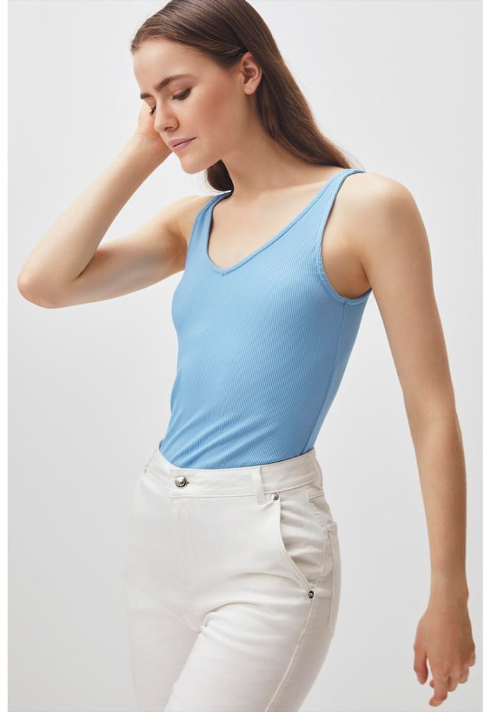 Top cu decolteu cache-coeur-FEMEI-