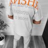 Tricou barbati gri  cu imprimeu pe spate  oversize Y029 24-4.3-Tricouri
