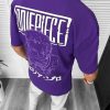 Tricou barbati mov  cu imprimeu pe spate  oversize 11823  P19-6.1-Tricouri