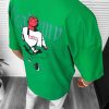 Tricou barbati verde  cu imprimeu pe spate  oversize 11825  P19-6.2-Tricouri