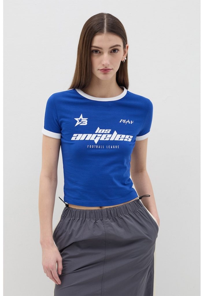 Tricou crop cu croiala slim-fit-FEMEI-