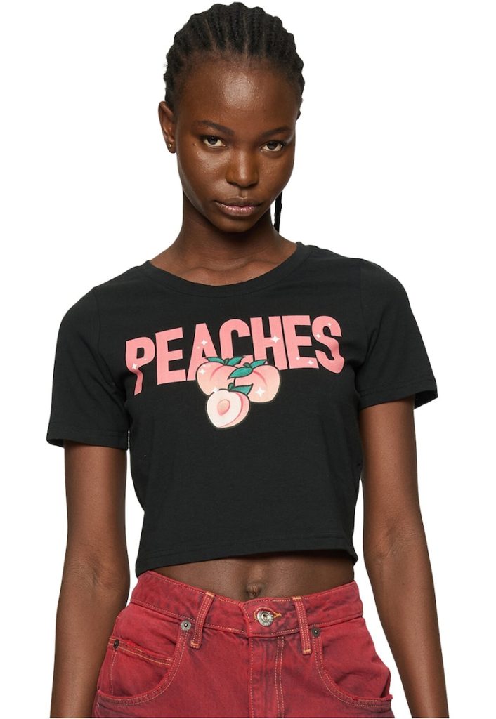 Tricou crop unisex cu imprimeu cu fructe-FEMEI-
