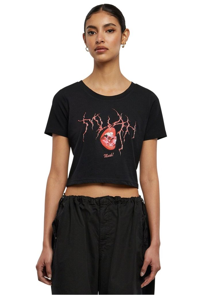 Tricou crop unisex cu imprimeu grafic-FEMEI-
