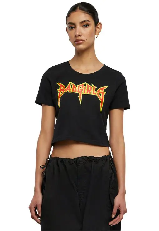 Tricou crop unisex cu imprimeu text-FEMEI-