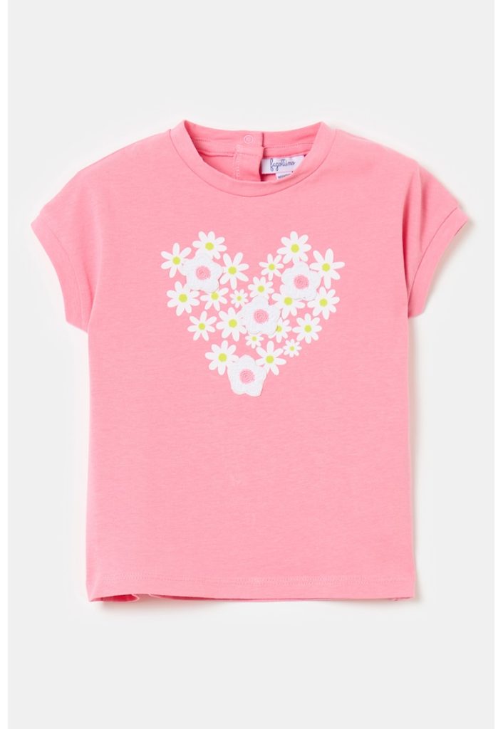 Tricou cu aplicatii crosetate-FETE-IMBRACAMINTE/Tricouri si maiouri