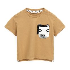 Tricou cu decolteu la baza gatului si buzunar pe piept-BAIETI-IMBRACAMINTE/Tricouri si maiouri