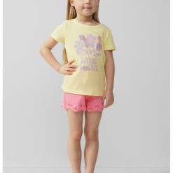 Tricou cu decolteu la baza gatului si imprimeu-FETE-IMBRACAMINTE/Tricouri si maiouri