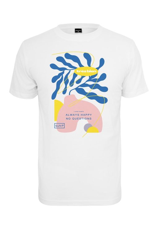 Tricou cu decolteu la baza gatului si imprimeu grafic-FEMEI-