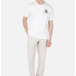 Tricou cu decolteu la baza gatului si imprimeu pe piept-BARBATI-