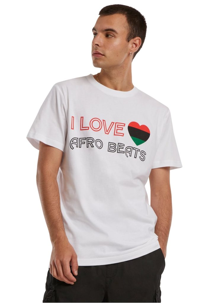Tricou cu decolteu la baza gatului si imprimeu text-BARBATI-
