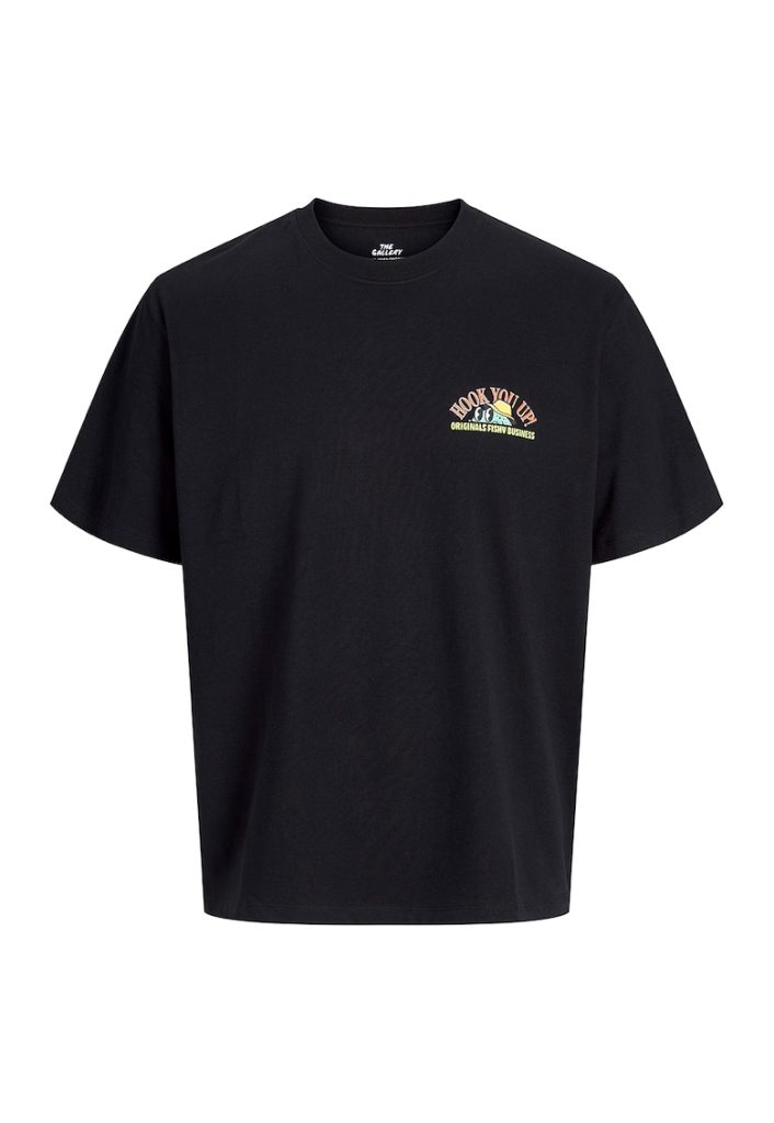 Tricou cu decolteu la baza gatului si imprimeu text-BAIETI-IMBRACAMINTE/Tricouri si maiouri