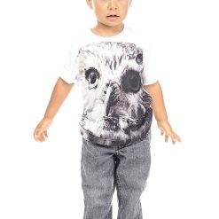 Tricou cu decolteu la baza gatului si model foto-BAIETI-