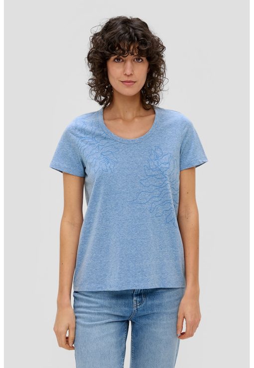Tricou cu decolteu rotund-FEMEI-IMBRACAMINTE/Tricouri si maiouri