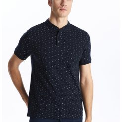 Tricou cu fenta cu nasturi-BARBATI-IMBRACAMINTE/Tricouri si maiouri