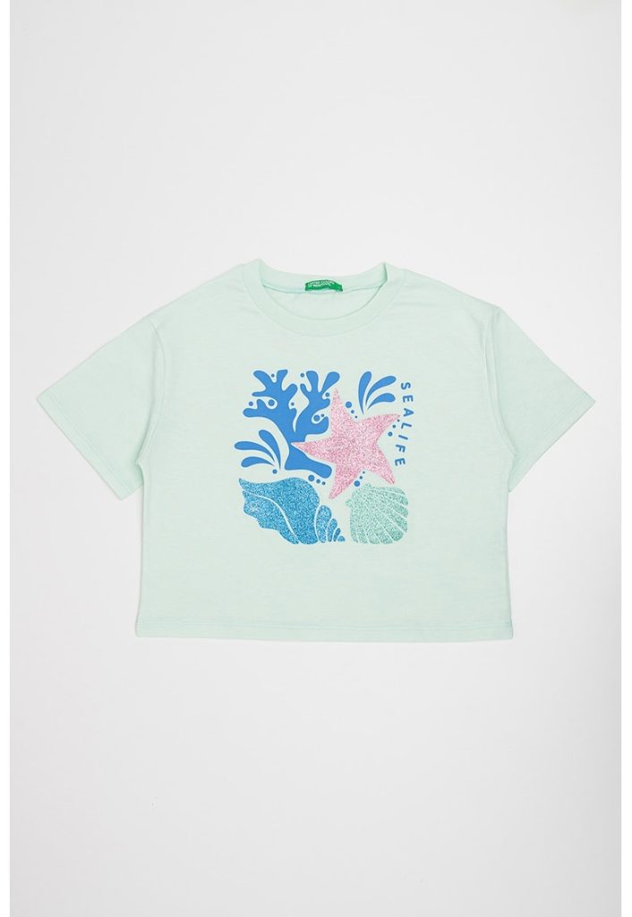 Tricou cu imprimeu grafic-FETE-IMBRACAMINTE/Tricouri si maiouri