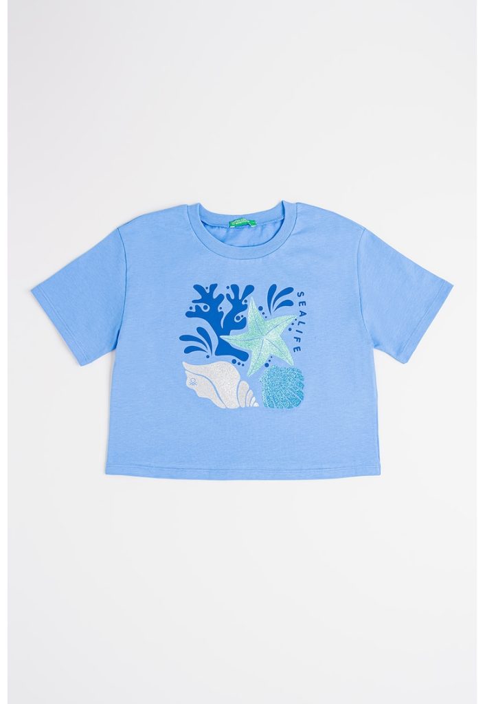 Tricou cu imprimeu grafic-FETE-IMBRACAMINTE/Tricouri si maiouri