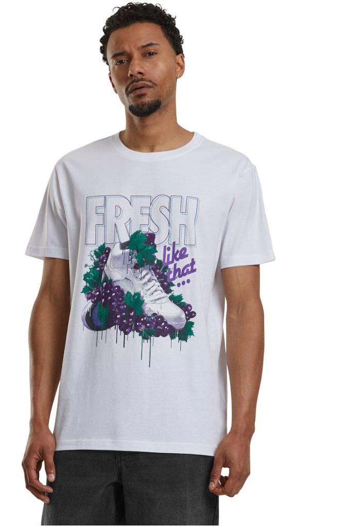 Tricou cu imprimeu grafic pe partea din fata-BARBATI-