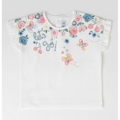 Tricou cu imprimeu si maneci cu volane-FETE-IMBRACAMINTE/Tricouri si maiouri