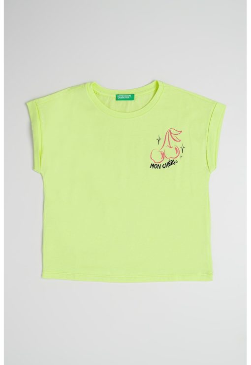 Tricou cu imprimeu text-FETE-IMBRACAMINTE/Tricouri si maiouri