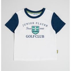 Tricou cu imprimeu text si decolteu la baza gatului-BAIETI-IMBRACAMINTE/Tricouri si maiouri