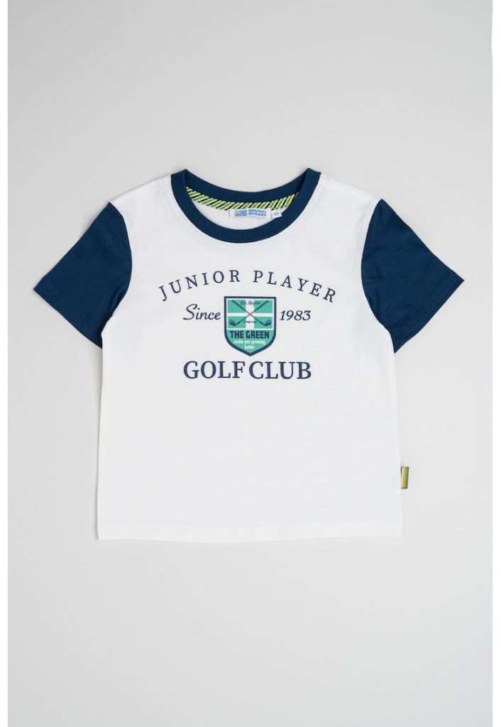 Tricou cu imprimeu text si decolteu la baza gatului-BAIETI-IMBRACAMINTE/Tricouri si maiouri