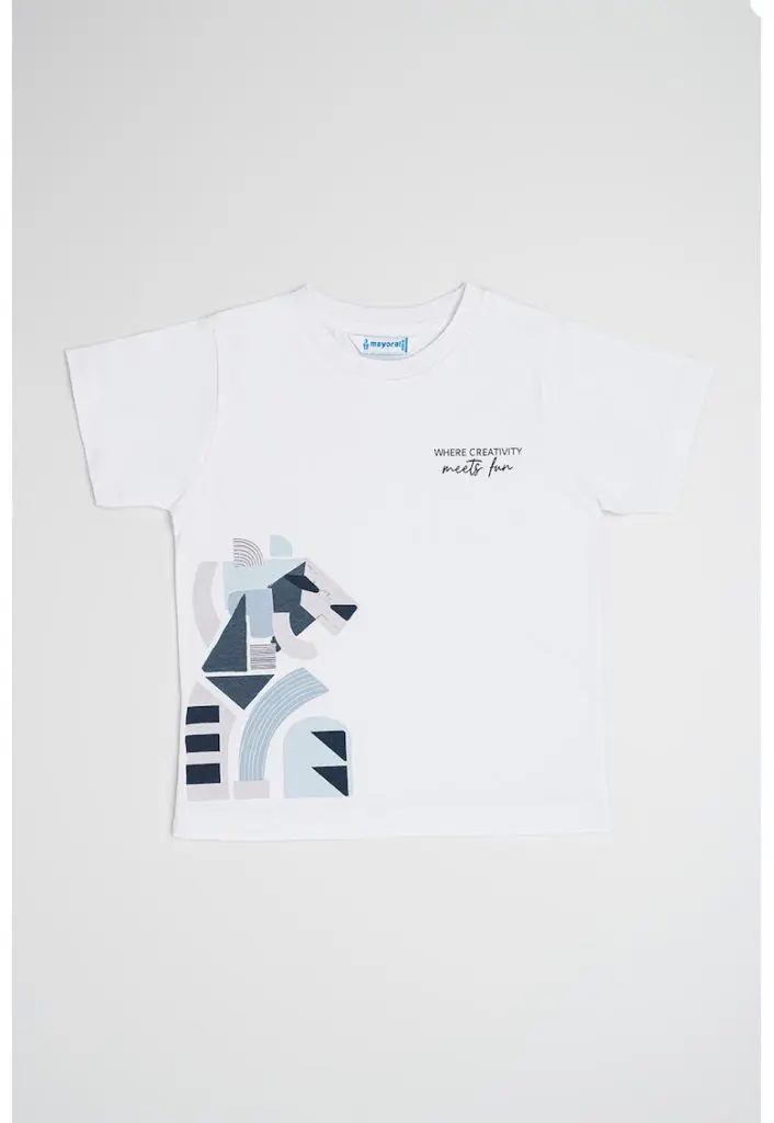 Tricou de bumbac cu imprimeu abstract-BAIETI-IMBRACAMINTE/Tricouri si maiouri