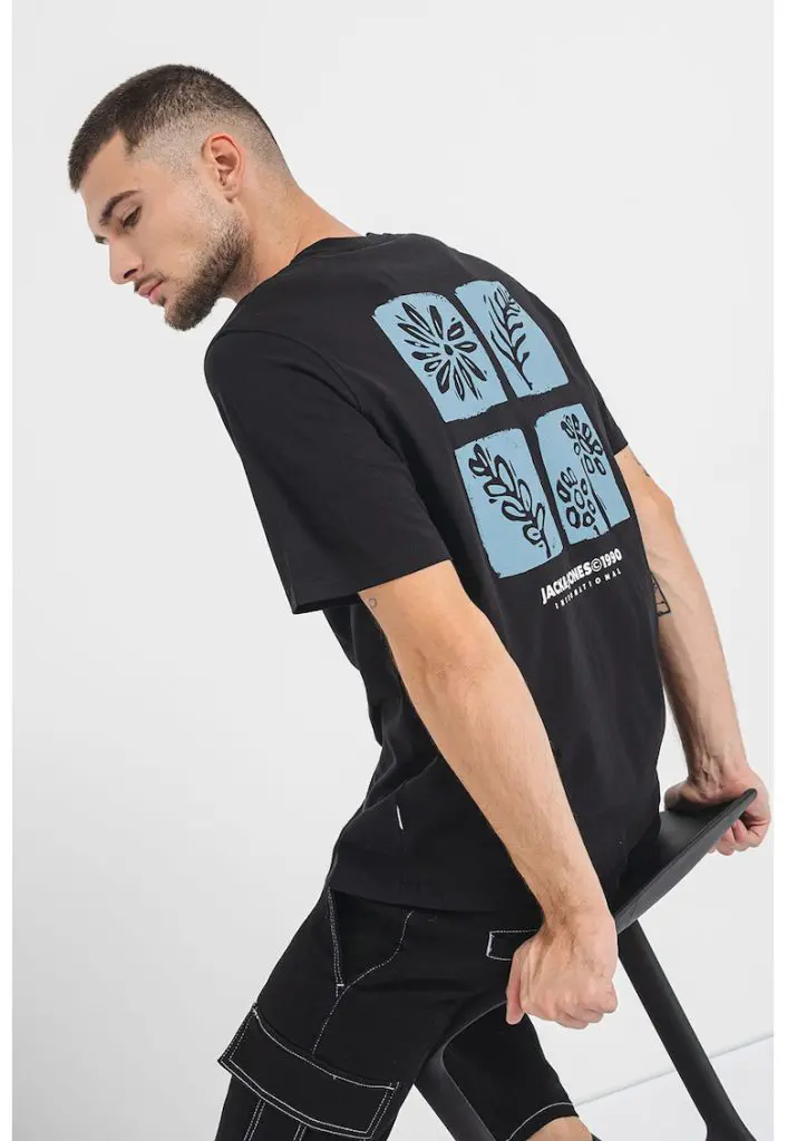 Tricou de bumbac cu imprimeu grafic-BARBATI-IMBRACAMINTE/Tricouri si maiouri