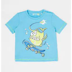Tricou de bumbac cu imprimeu grafic-BAIETI-