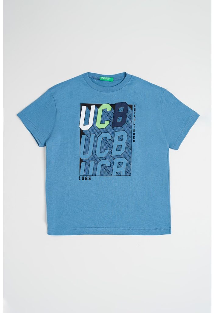 Tricou de bumbac cu imprimeu logo-BAIETI-IMBRACAMINTE/Tricouri si maiouri