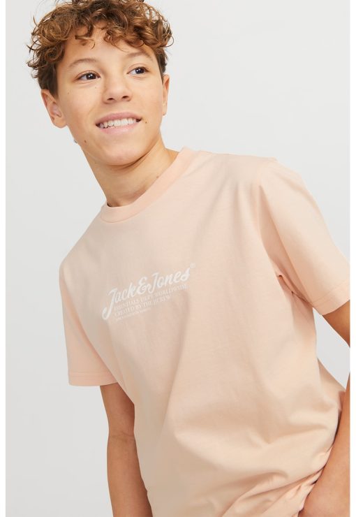Tricou de bumbac cu logo-BAIETI-IMBRACAMINTE/Tricouri si maiouri