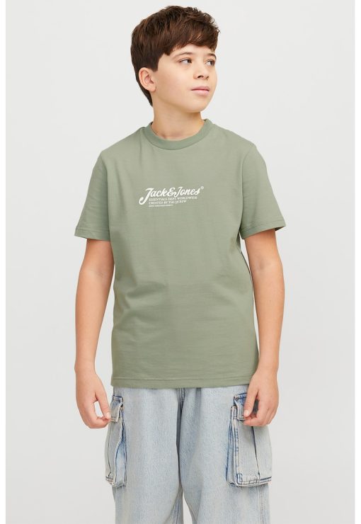 Tricou de bumbac cu logo-BAIETI-IMBRACAMINTE/Tricouri si maiouri