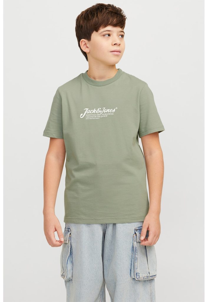 Tricou de bumbac cu logo-BAIETI-IMBRACAMINTE/Tricouri si maiouri