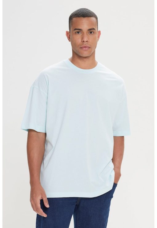 Tricou de bumbac cu maneci cazute-BARBATI-