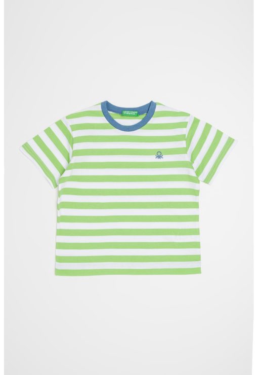 Tricou de bumbac cu model in dungi-BAIETI-IMBRACAMINTE/Tricouri si maiouri