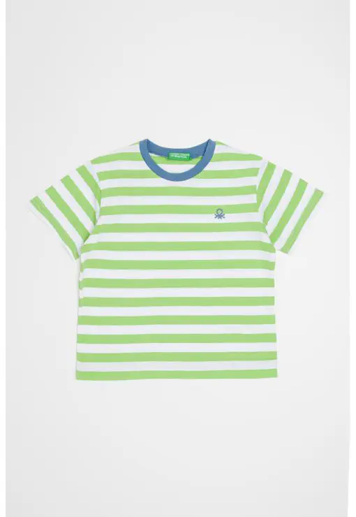 Tricou de bumbac cu model in dungi-BAIETI-IMBRACAMINTE/Tricouri si maiouri