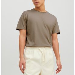 Tricou de bumbac organic cu decolteu la baza gatului-BARBATI-IMBRACAMINTE/Tricouri si maiouri