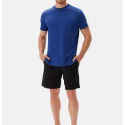 Tricou din bumbac cu decolteu la baza gatului-BARBATI-IMBRACAMINTE/Tricouri si maiouri