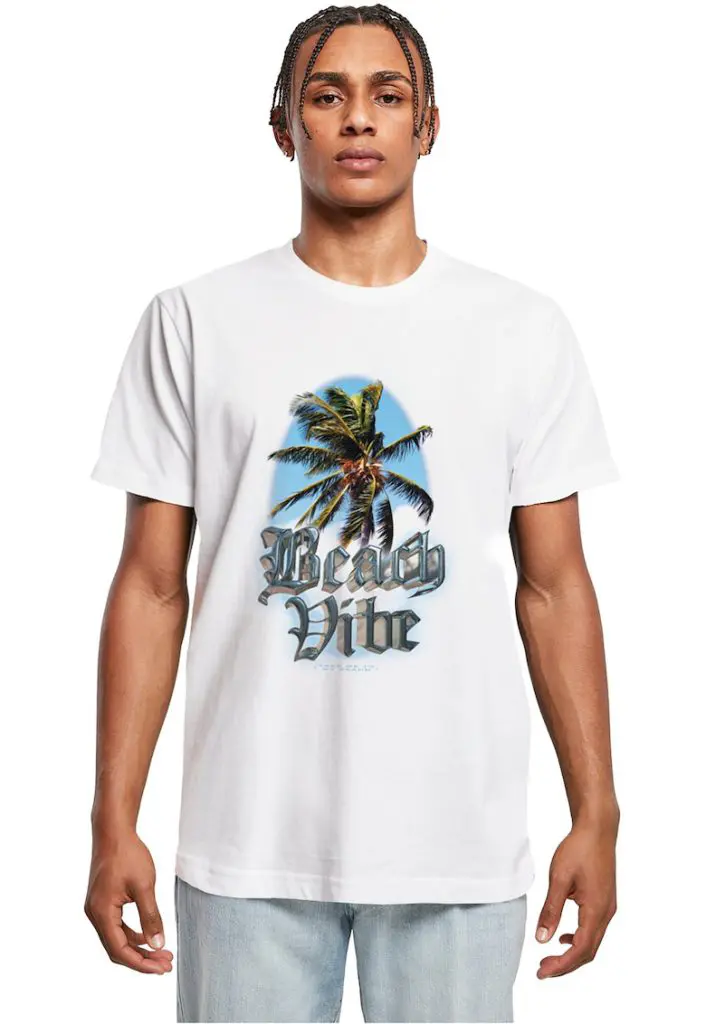 Tricou din bumbac cu decolteu la baza gatului-BARBATI-