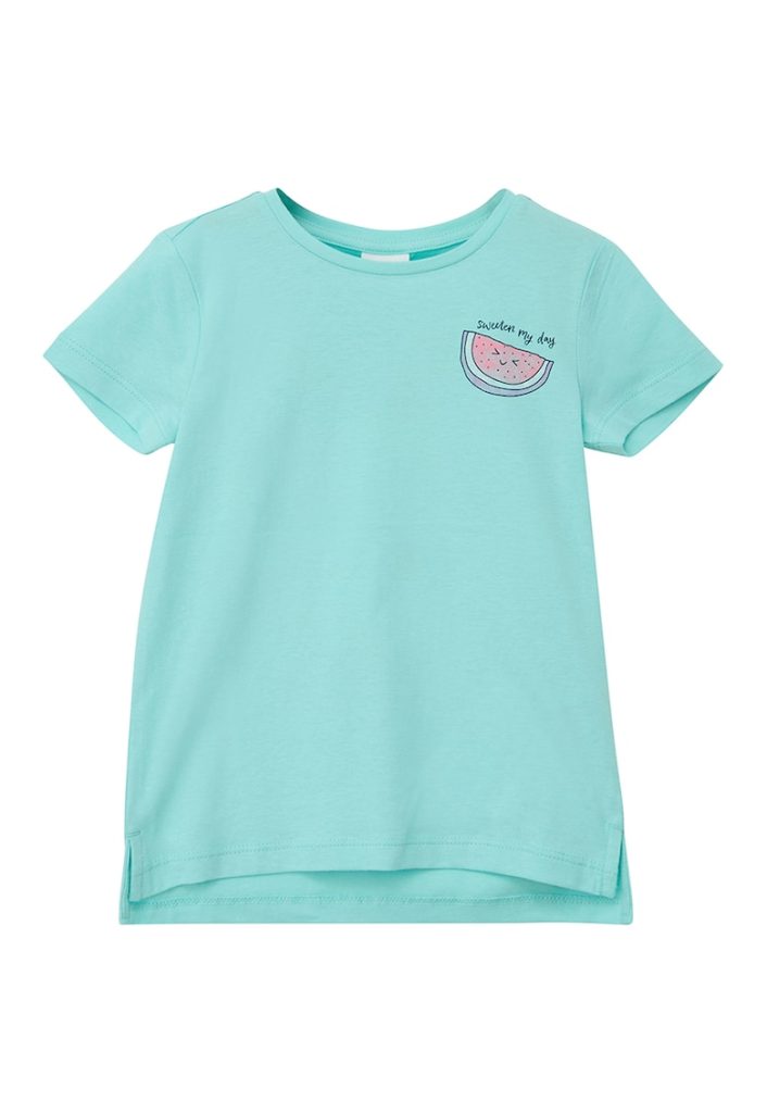 Tricou din bumbac cu design grafic-FETE-IMBRACAMINTE/Tricouri si maiouri