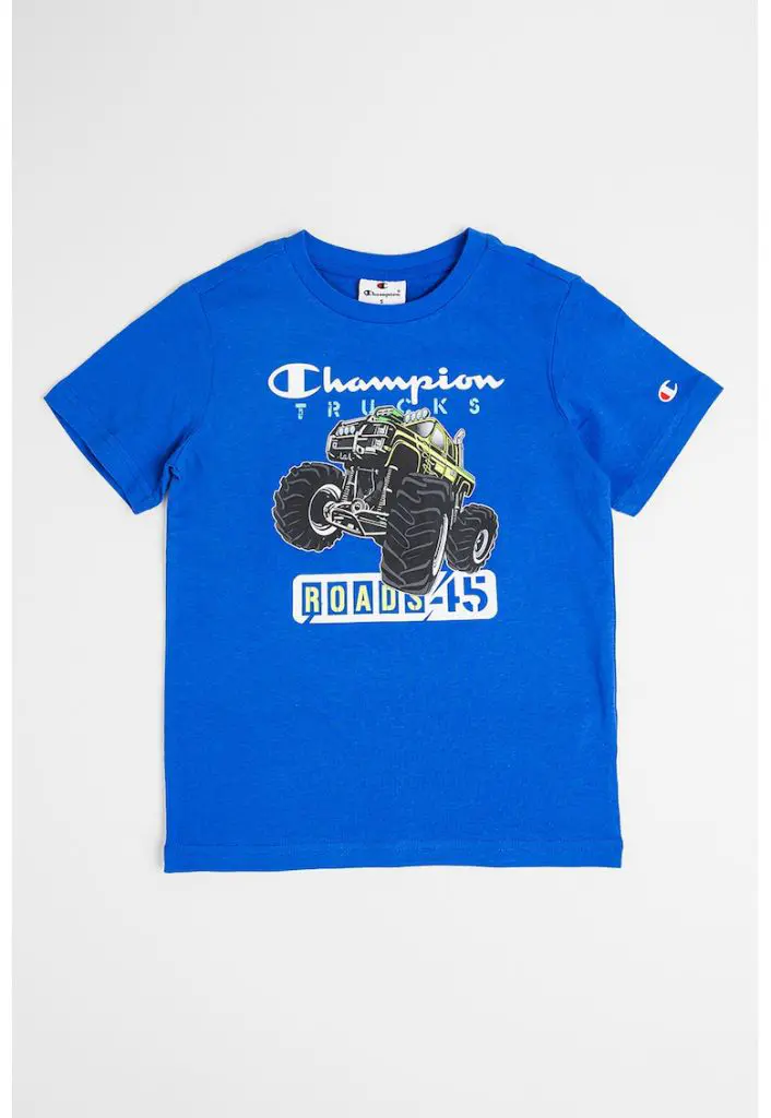 Tricou din bumbac cu imprimeu cu masina-BAIETI-