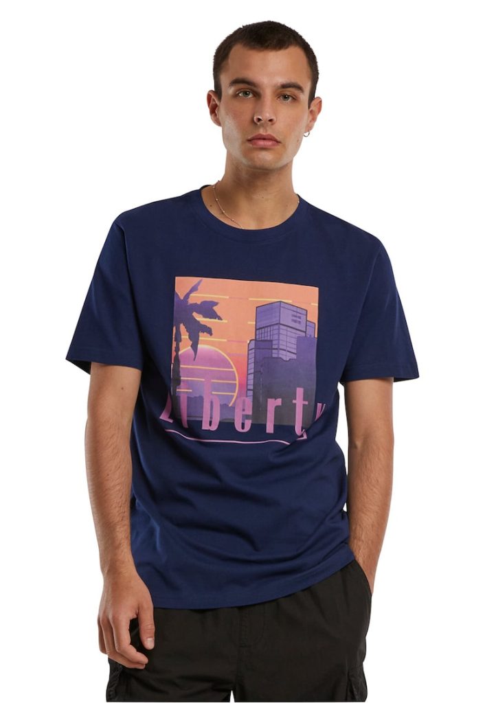 Tricou din bumbac cu imprimeu grafic-BARBATI-