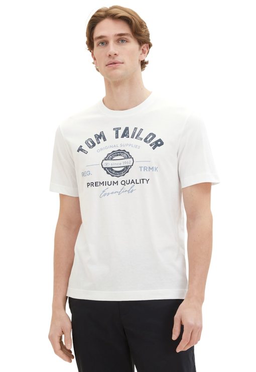 Tricou din bumbac cu imprimeu logo-BARBATI-