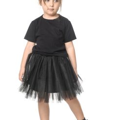 Tricou din bumbac cu imprimeu pe partea din spate-FETE-