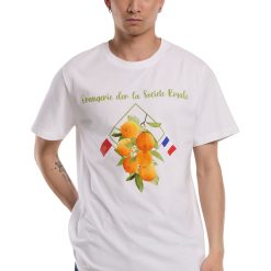 Tricou din bumbac cu imprimeu text si fructe-BARBATI-